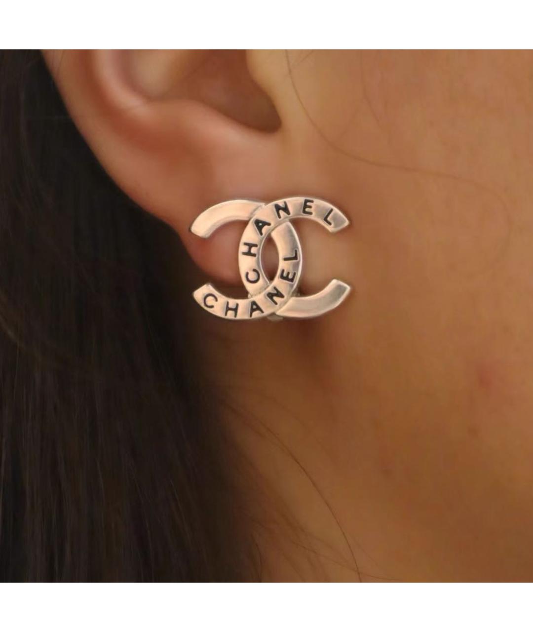 CHANEL Серебряные клипсы, фото 4