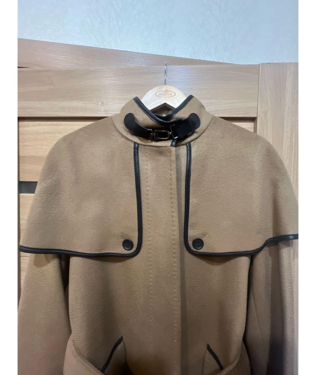 WEEKEND MAX MARA Бежевое шерстяное пальто, фото 5