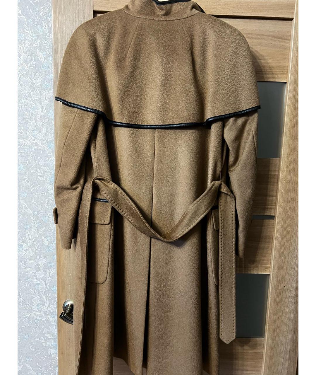 WEEKEND MAX MARA Бежевое шерстяное пальто, фото 3