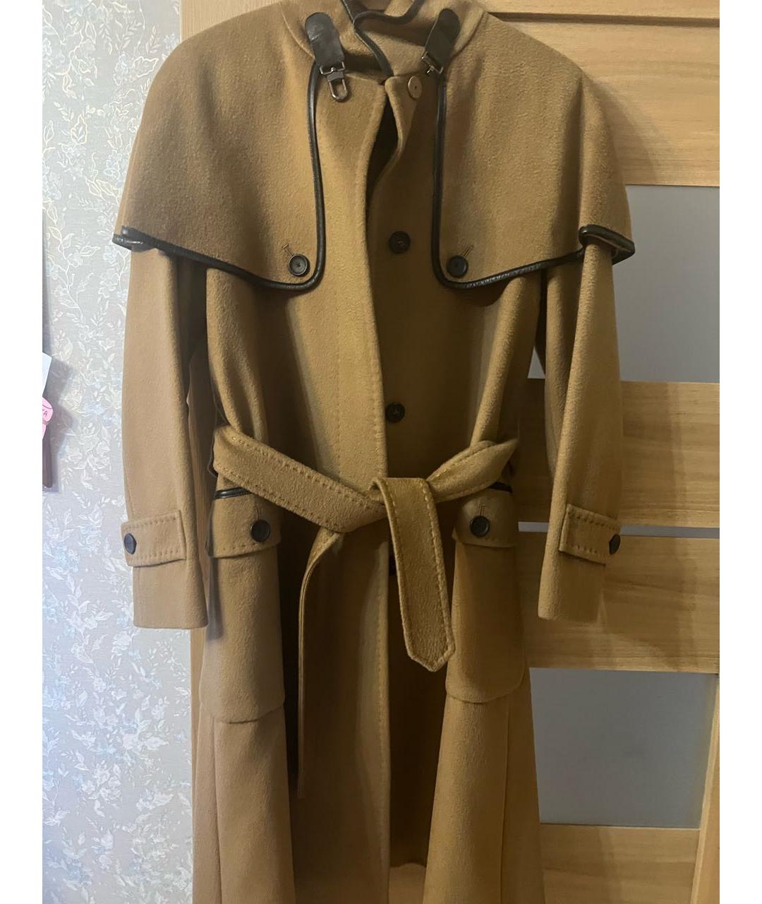 WEEKEND MAX MARA Бежевое шерстяное пальто, фото 2