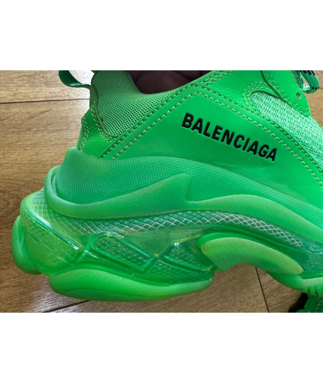 BALENCIAGA Зеленые синтетические кроссовки, фото 4