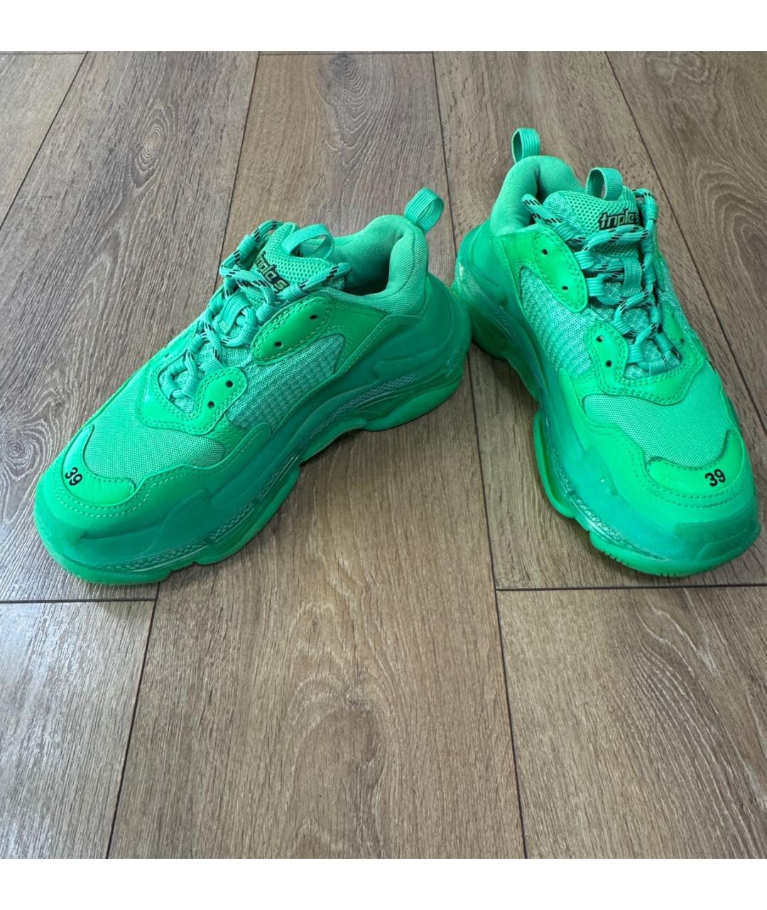 BALENCIAGA Зеленые синтетические кроссовки, фото 3