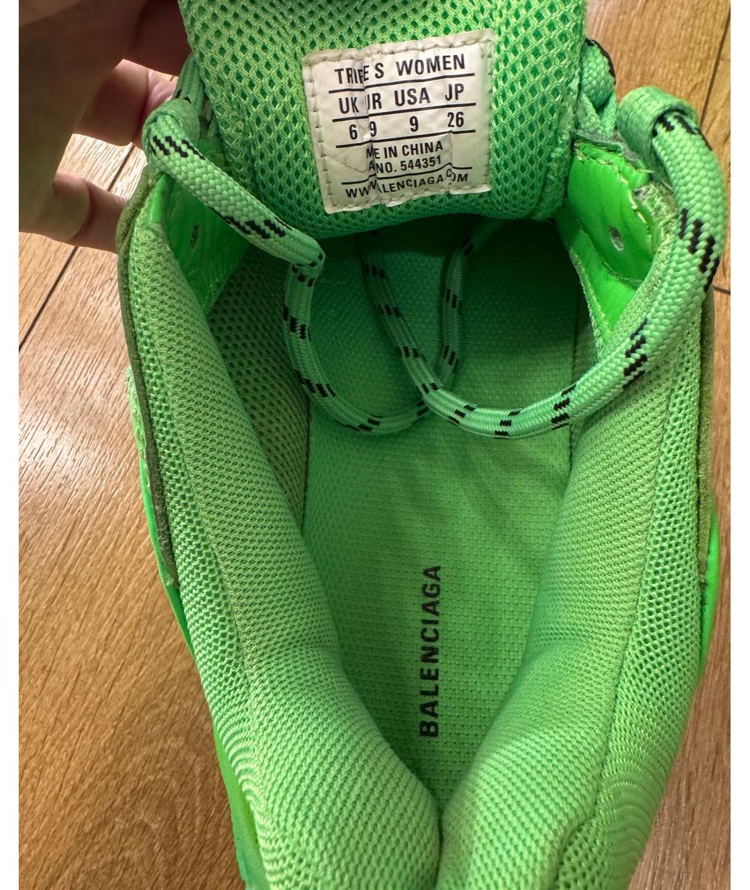 BALENCIAGA Зеленые синтетические кроссовки, фото 6
