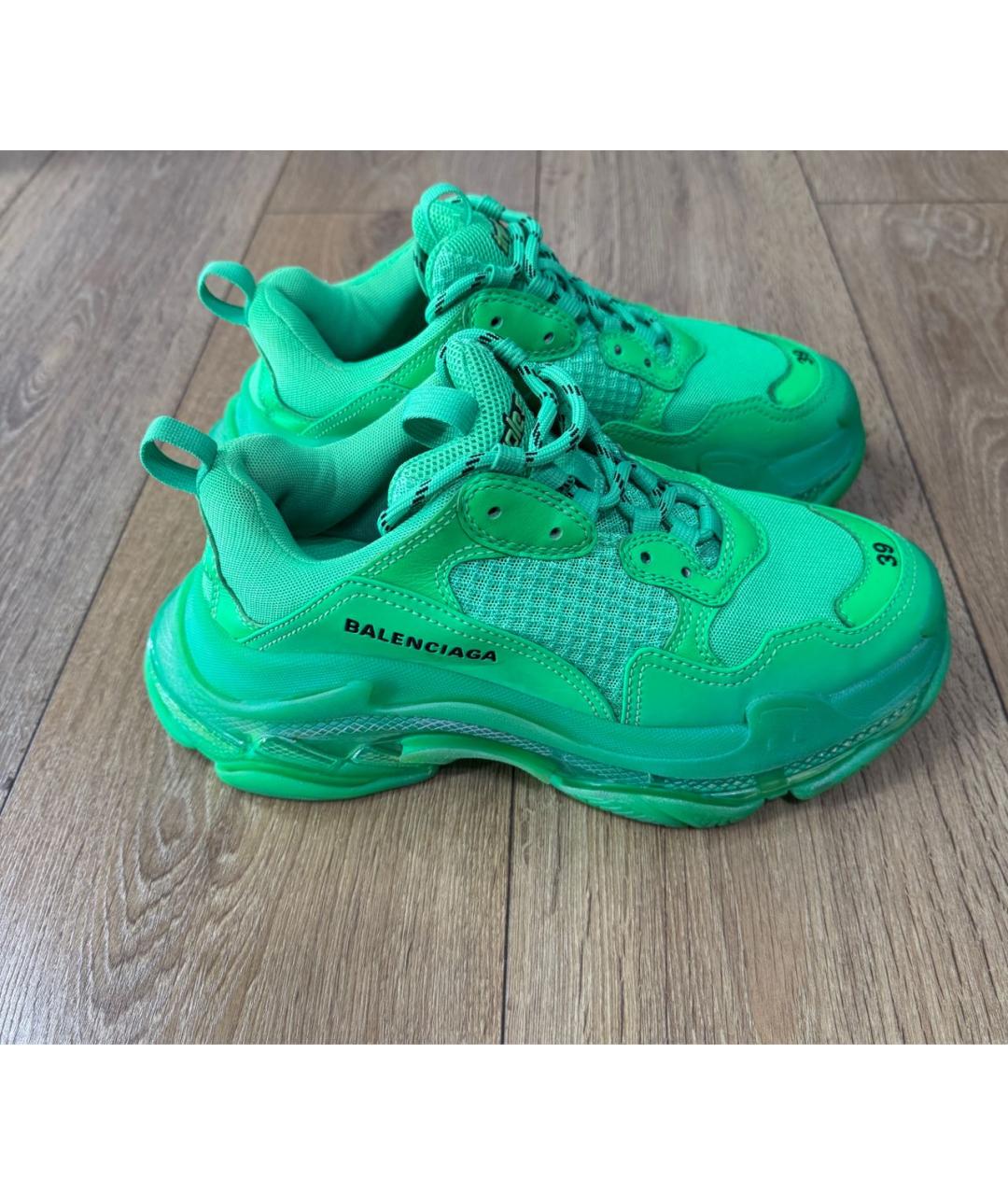 BALENCIAGA Зеленые синтетические кроссовки, фото 9