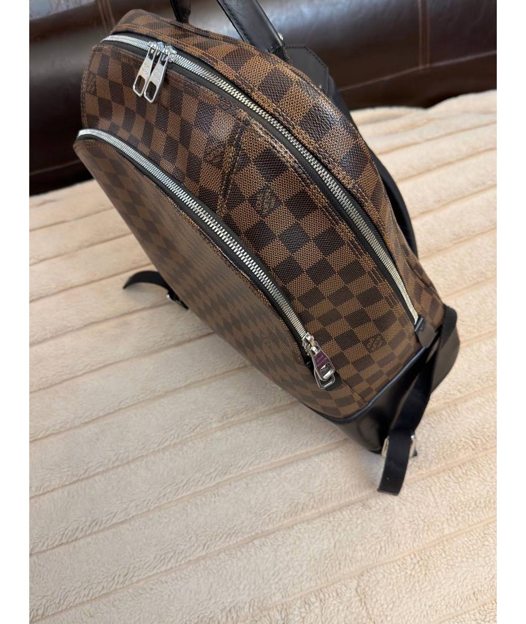 LOUIS VUITTON Коричневый кожаный рюкзак, фото 4