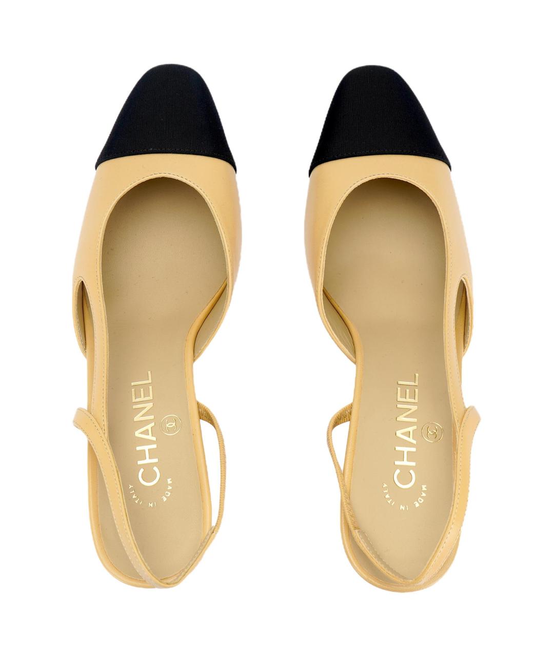 CHANEL Бежевые туфли, фото 3