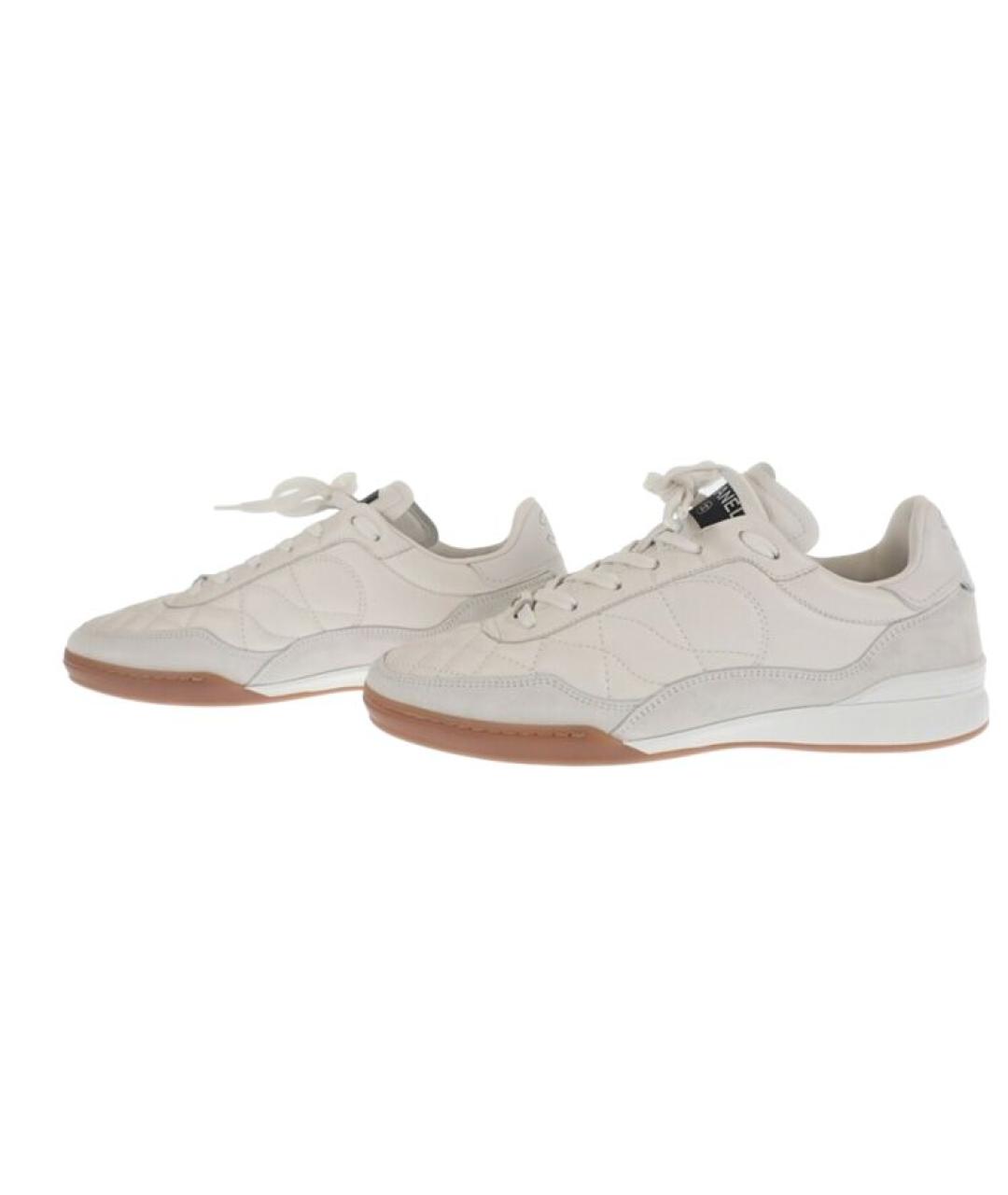 CHANEL Белые кожаные кроссовки, фото 3