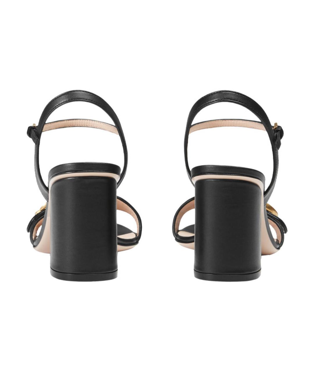 GUCCI Черные кожаные сандалии, фото 5