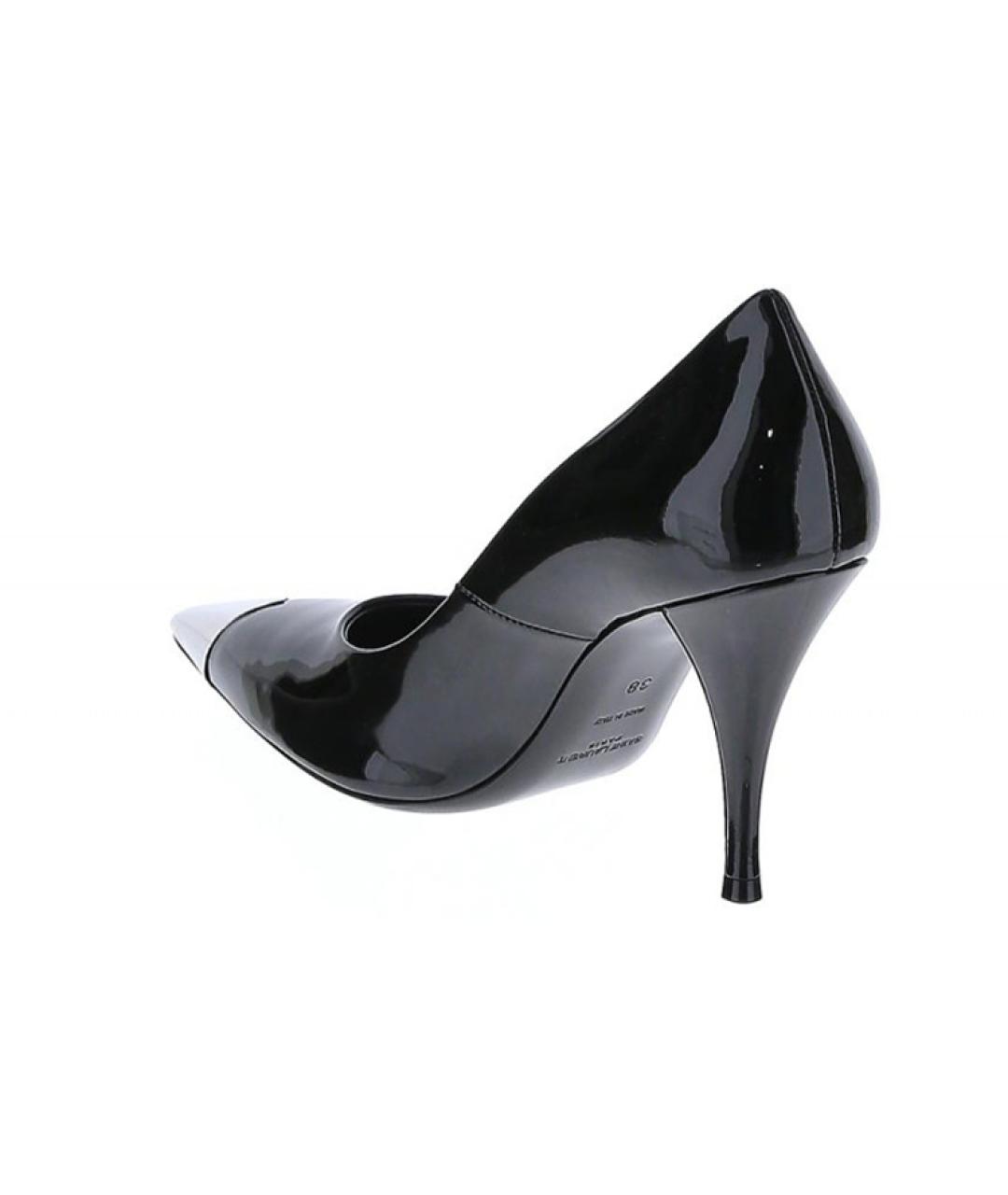 SAINT LAURENT Черные кожаные туфли, фото 4