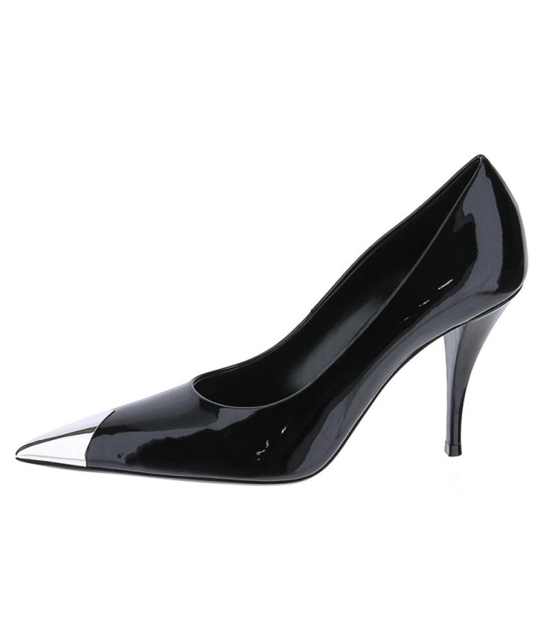 SAINT LAURENT Черные кожаные туфли, фото 5