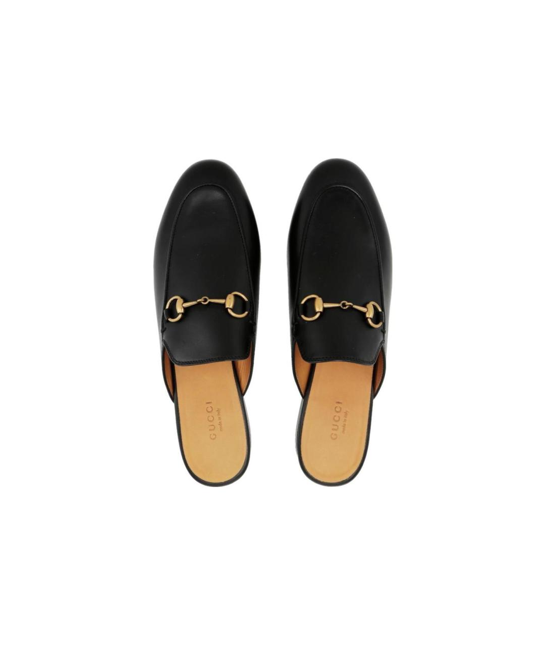 GUCCI Черные кожаные мюли, фото 3