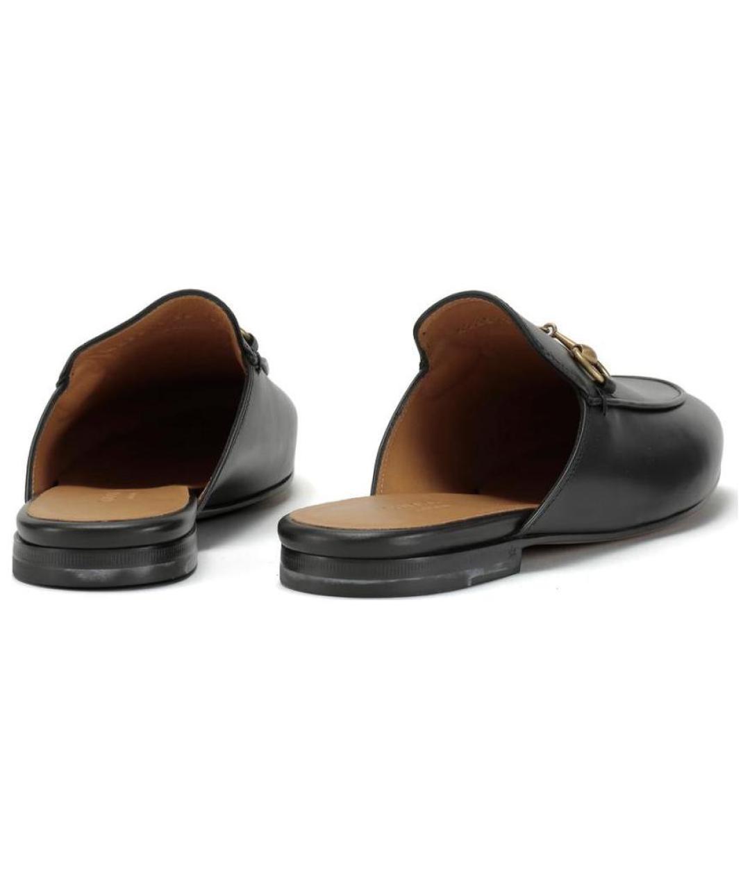GUCCI Черные кожаные мюли, фото 4