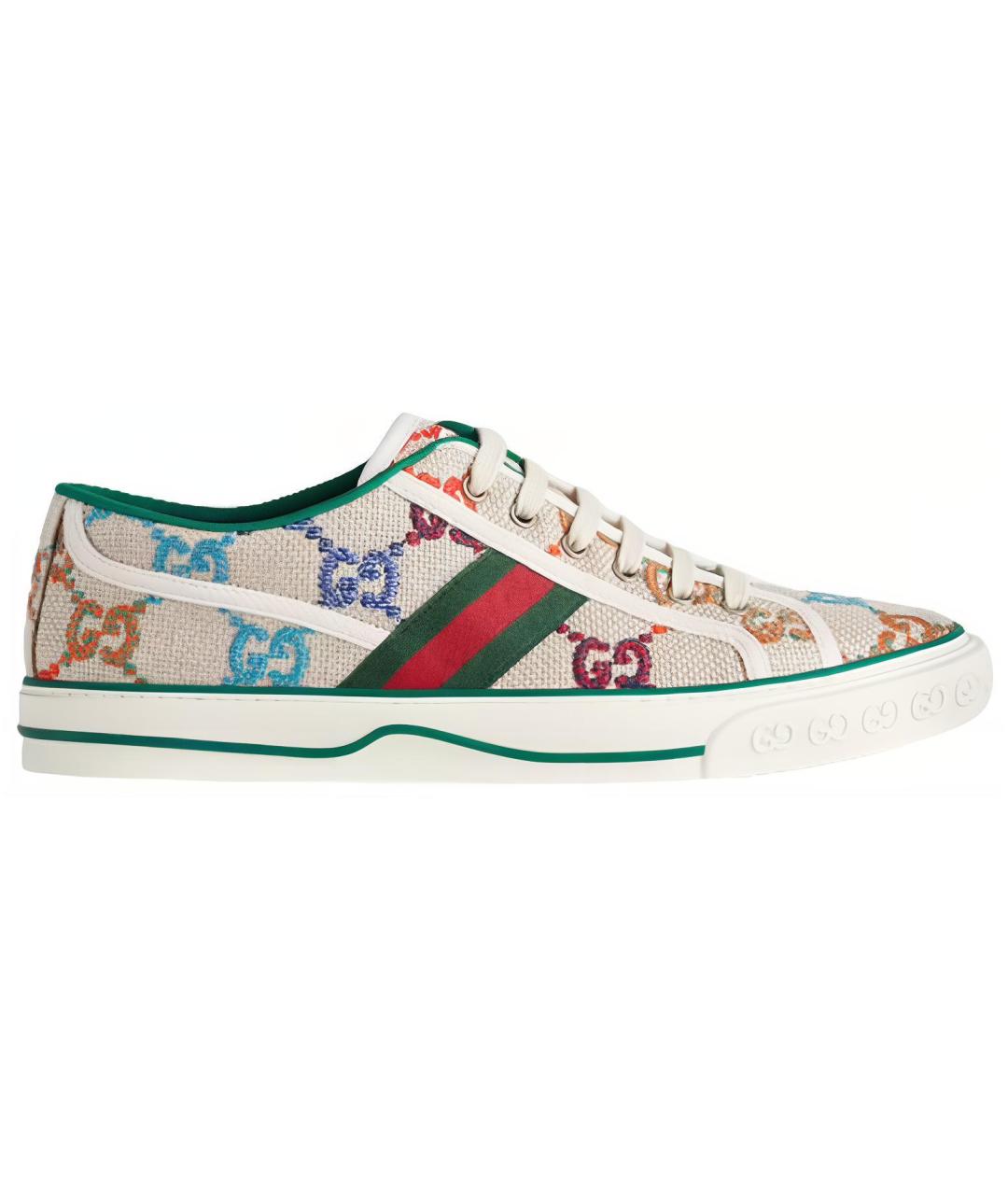 GUCCI Мульти текстильные низкие кроссовки / кеды, фото 7