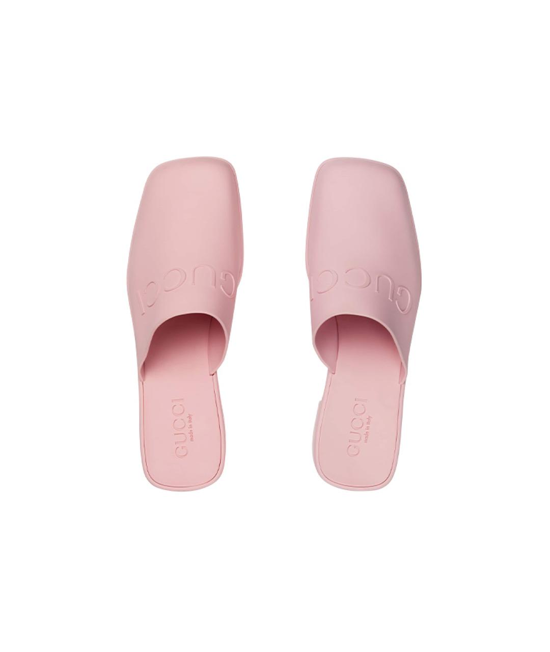 GUCCI Розовые мюли, фото 3