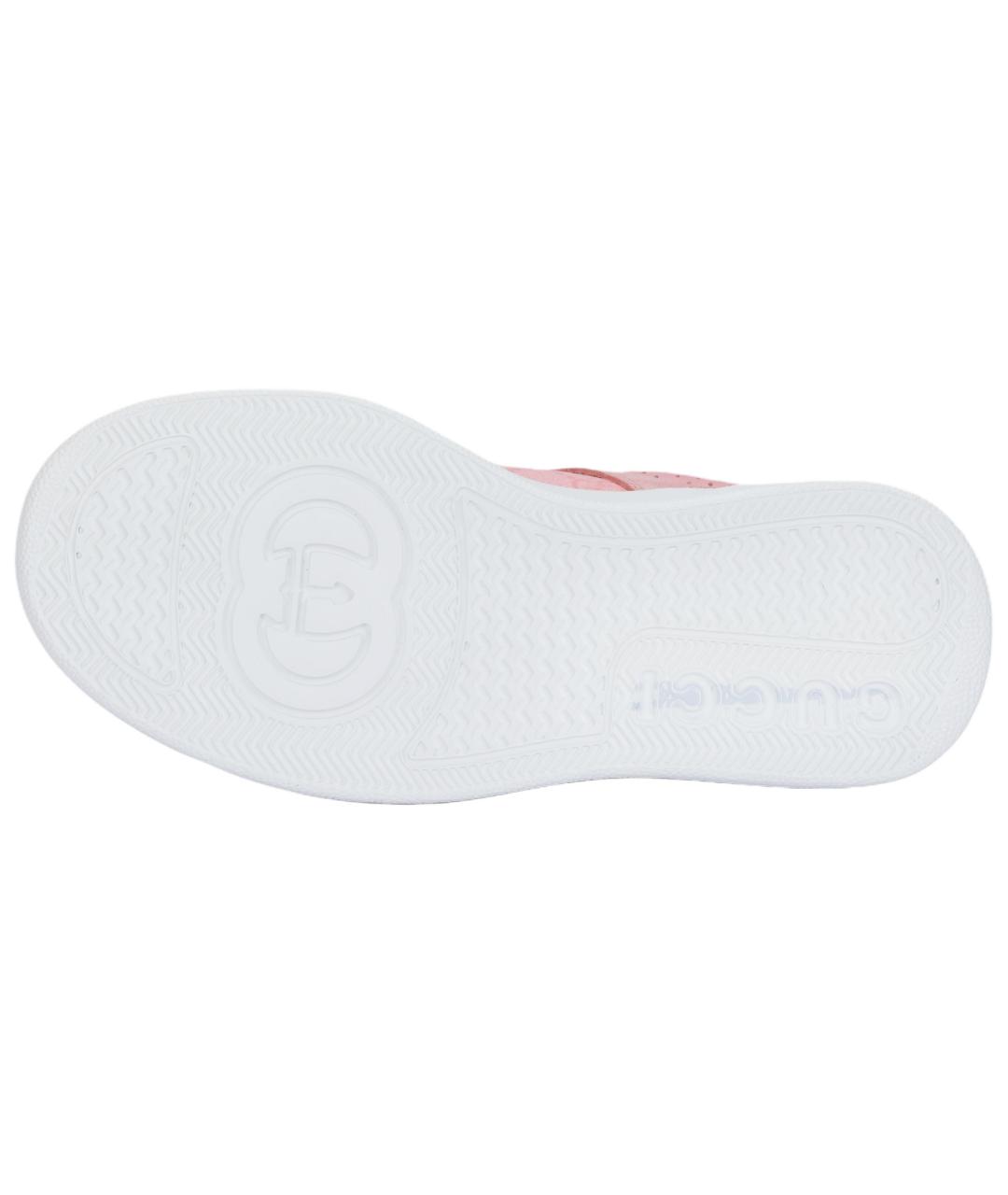 GUCCI Розовые кожаные кроссовки, фото 5