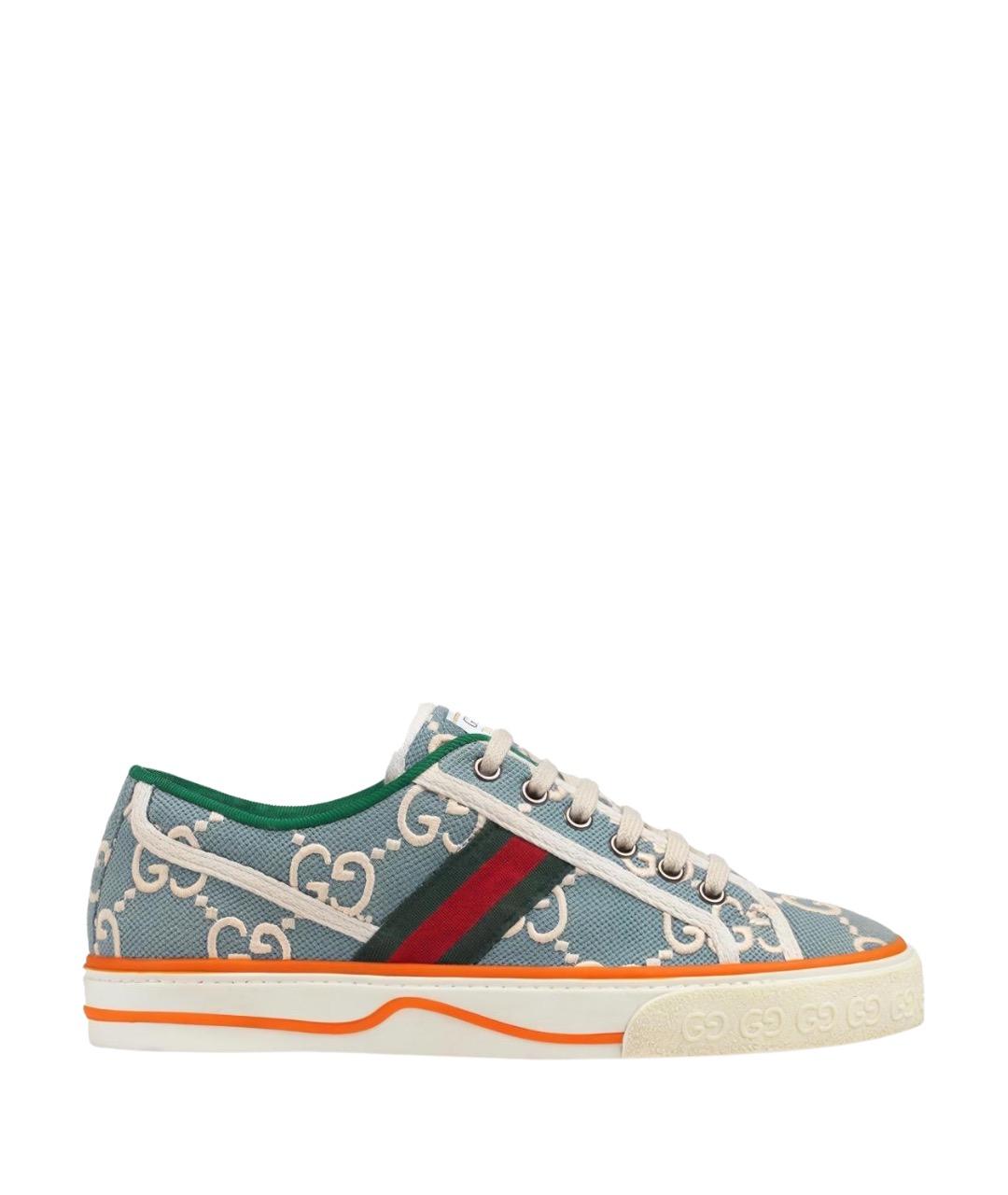 GUCCI Мульти текстильные кеды, фото 1