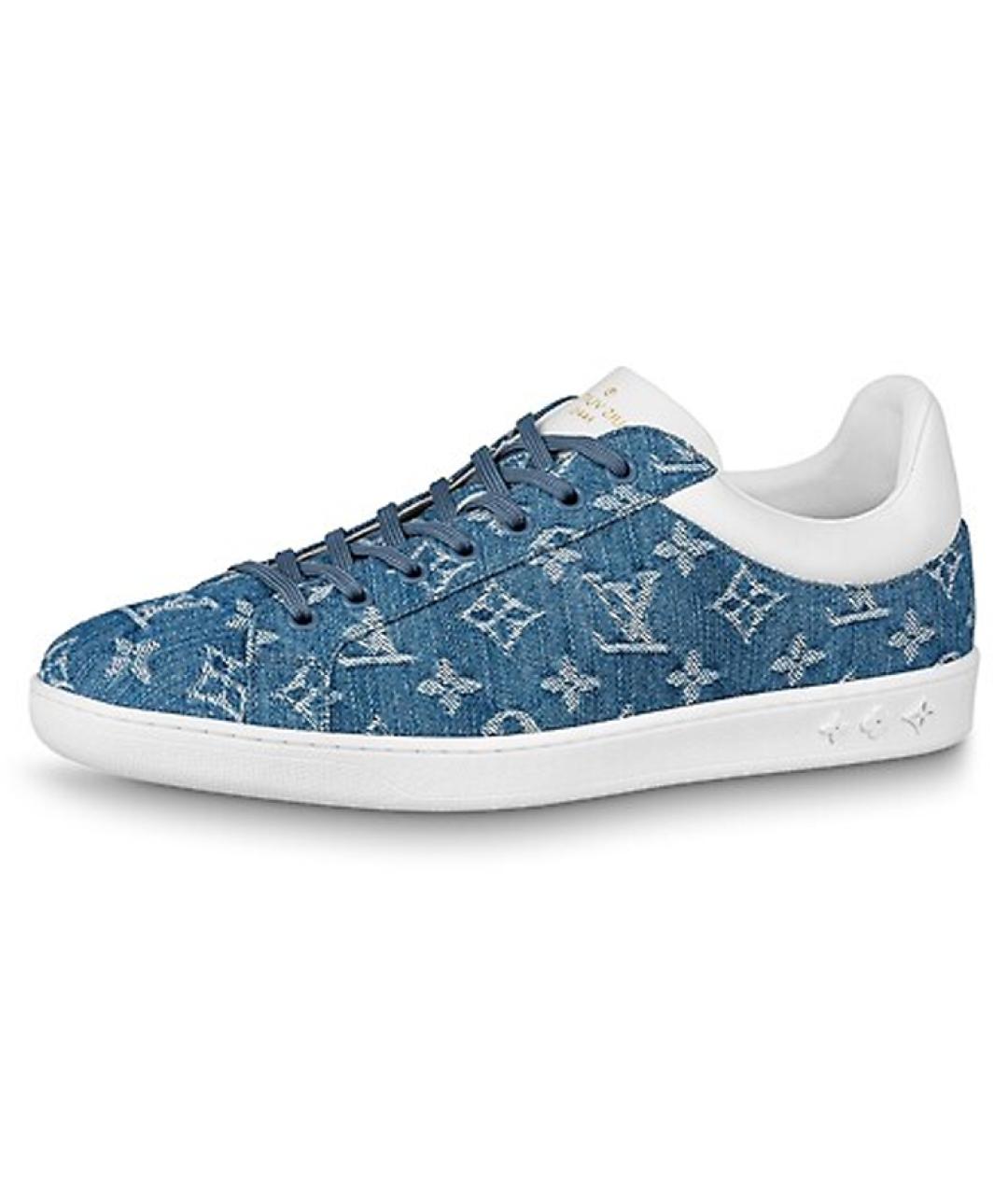 LOUIS VUITTON Синие низкие кроссовки / кеды, фото 2