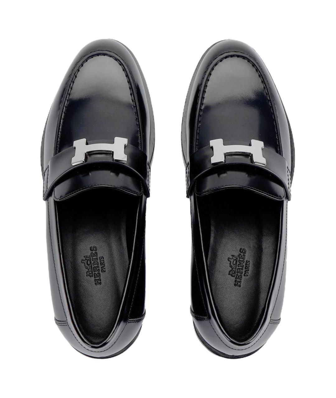 HERMES Черные лоферы, фото 3