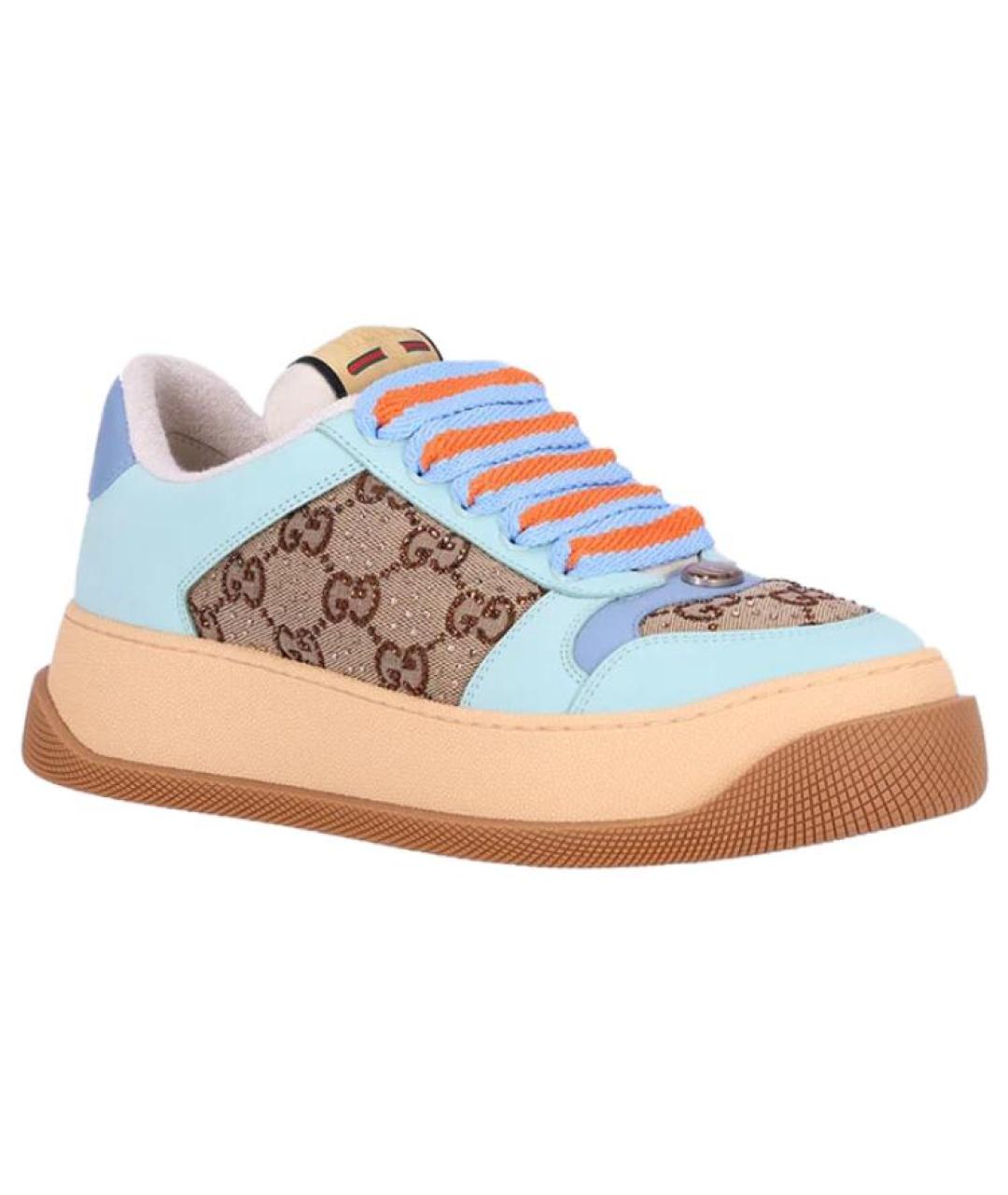 GUCCI Мульти кожаные кроссовки, фото 3