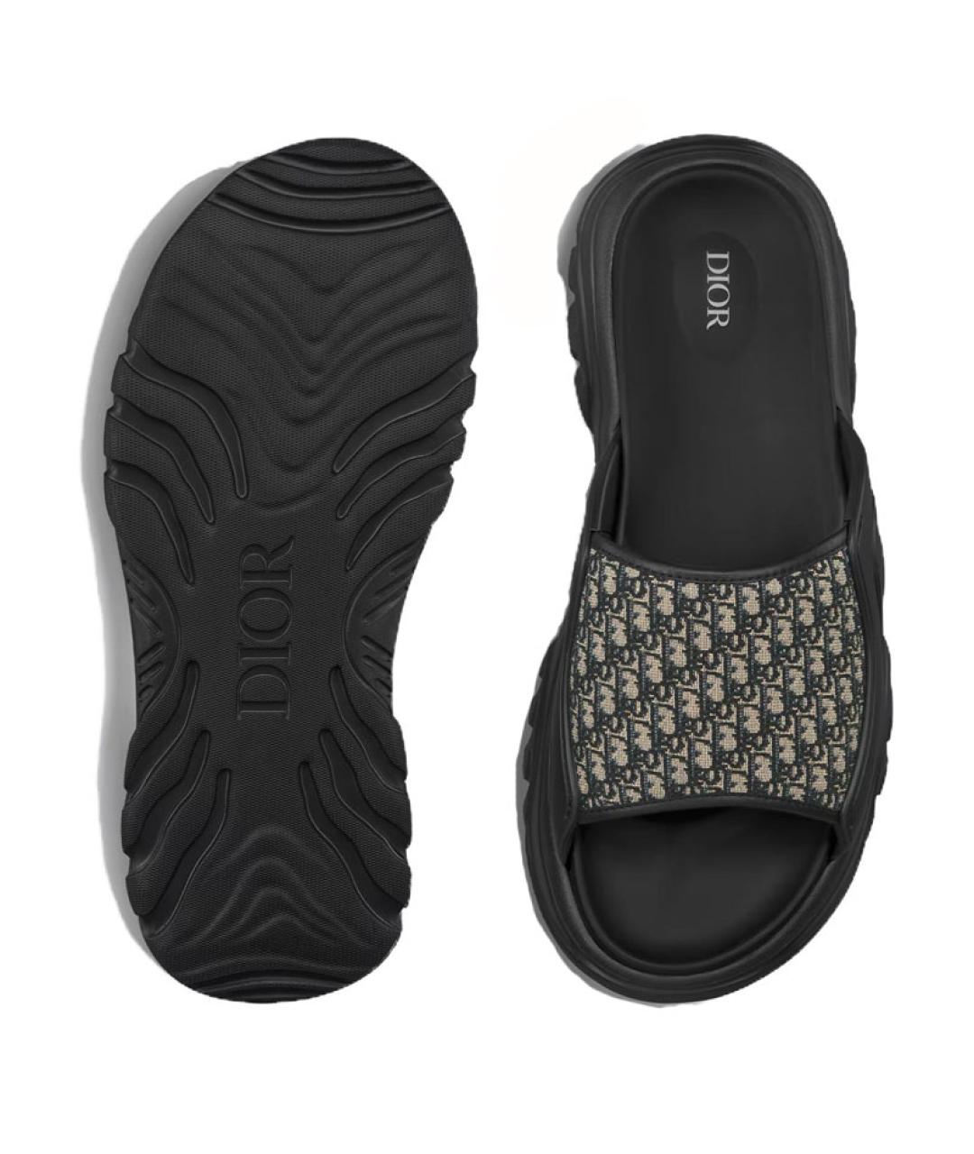 CHRISTIAN DIOR Черные шлепанцы, фото 5