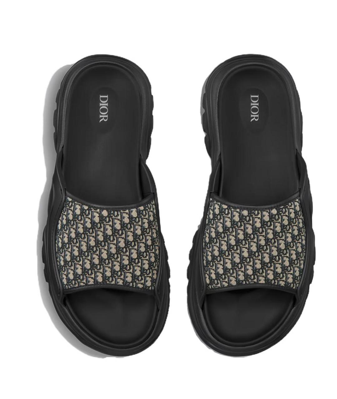 CHRISTIAN DIOR Черные шлепанцы, фото 6