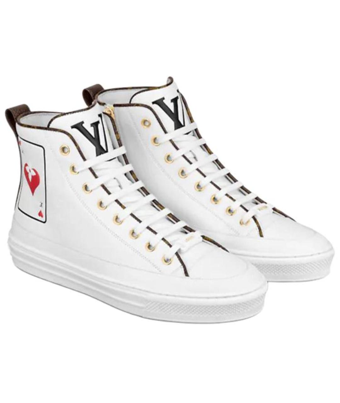 LOUIS VUITTON Белые кожаные кеды, фото 3