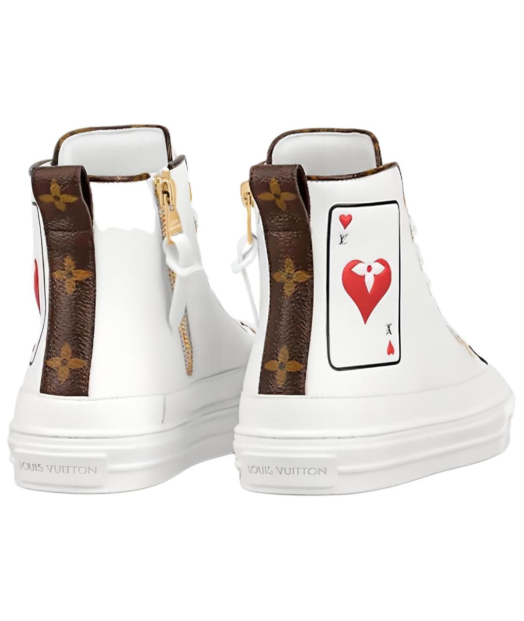 LOUIS VUITTON Белые кожаные кеды, фото 4