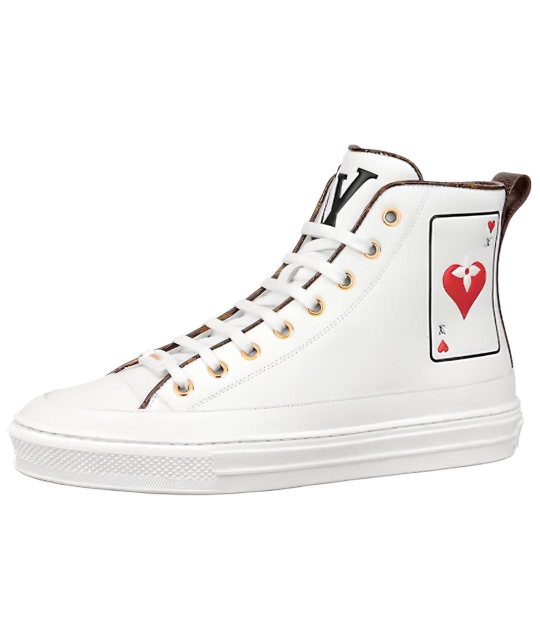 LOUIS VUITTON Белые кожаные кеды, фото 2