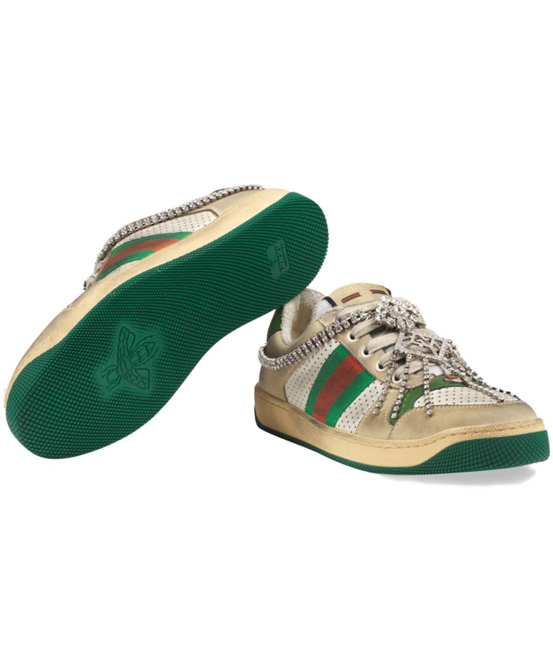 GUCCI Мульти кожаные кроссовки, фото 5