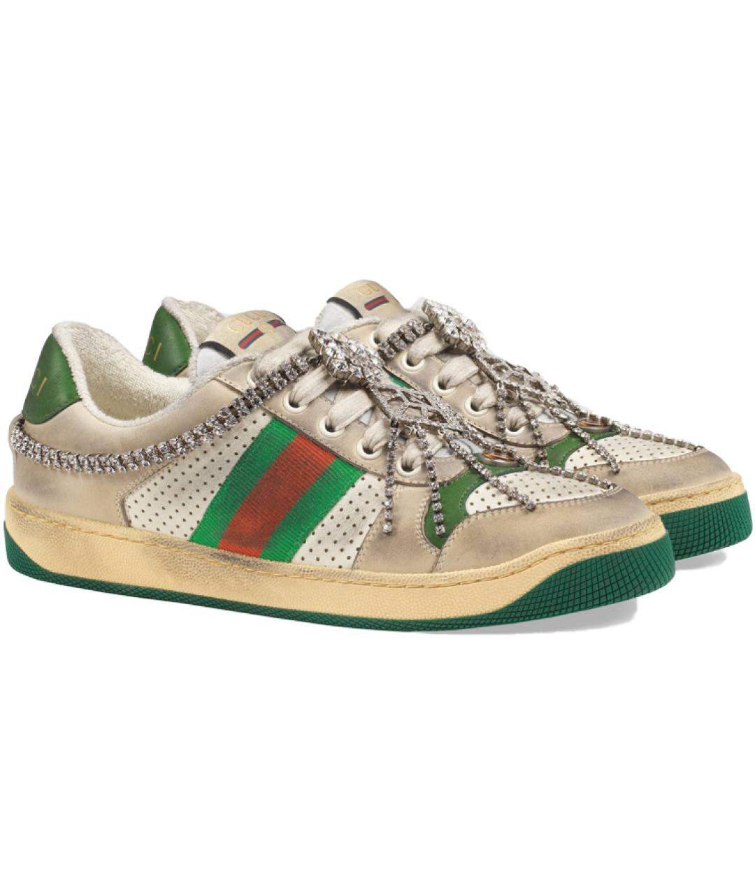 GUCCI Мульти кожаные кроссовки, фото 2