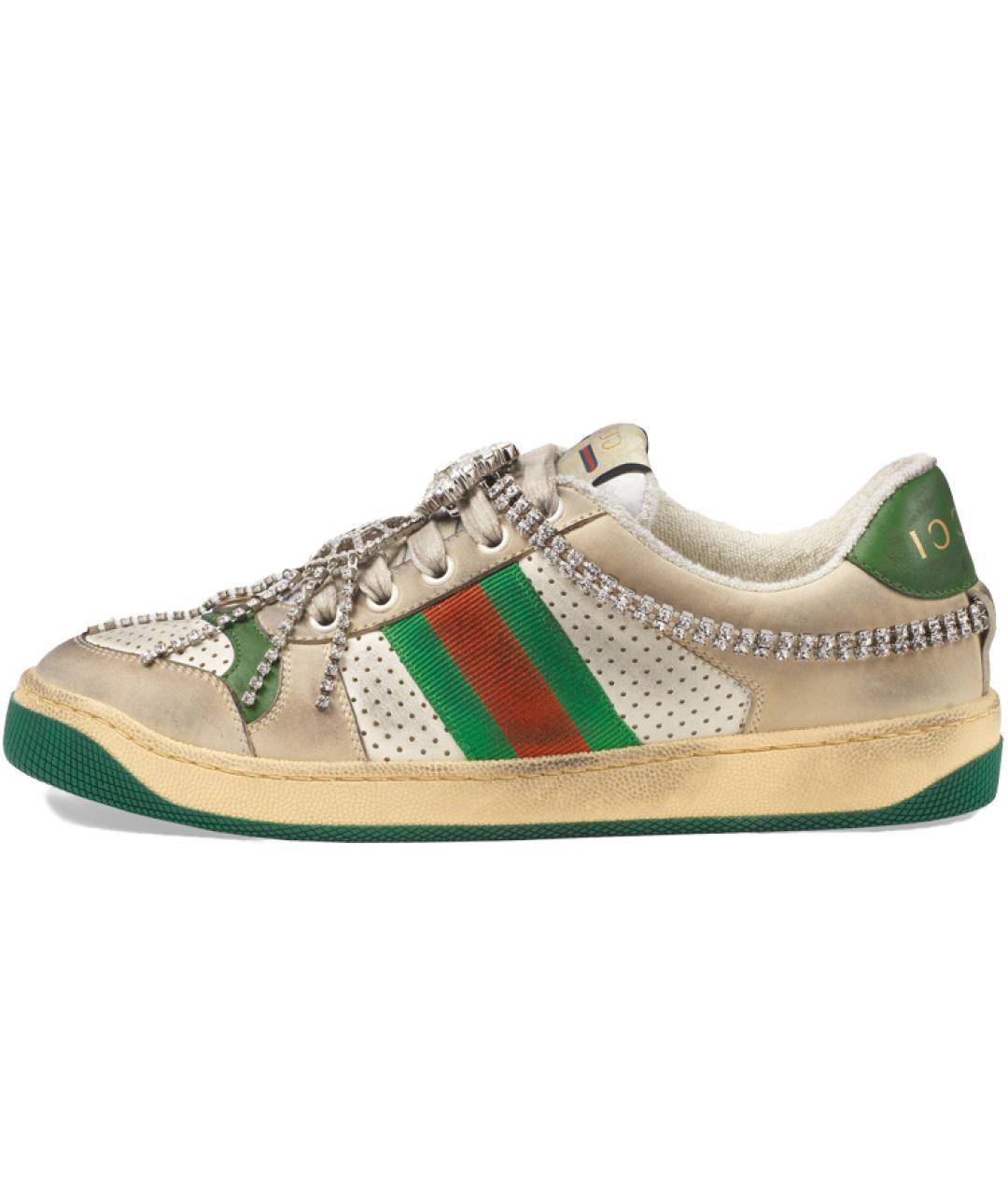 GUCCI Мульти кожаные кроссовки, фото 6