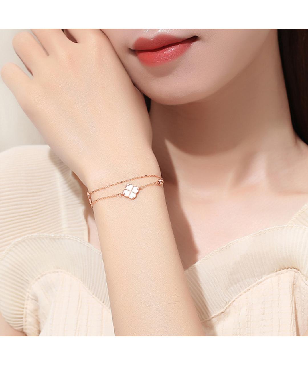 VAN CLEEF & ARPELS Белый браслет из желтого золота, фото 3