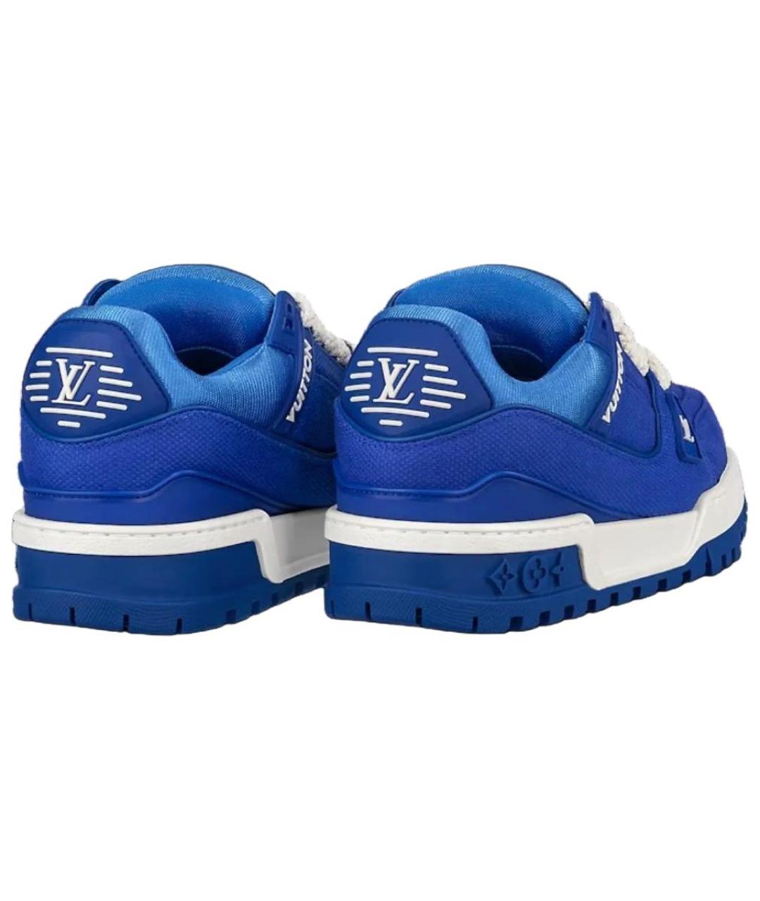 LOUIS VUITTON Синие низкие кроссовки / кеды, фото 4