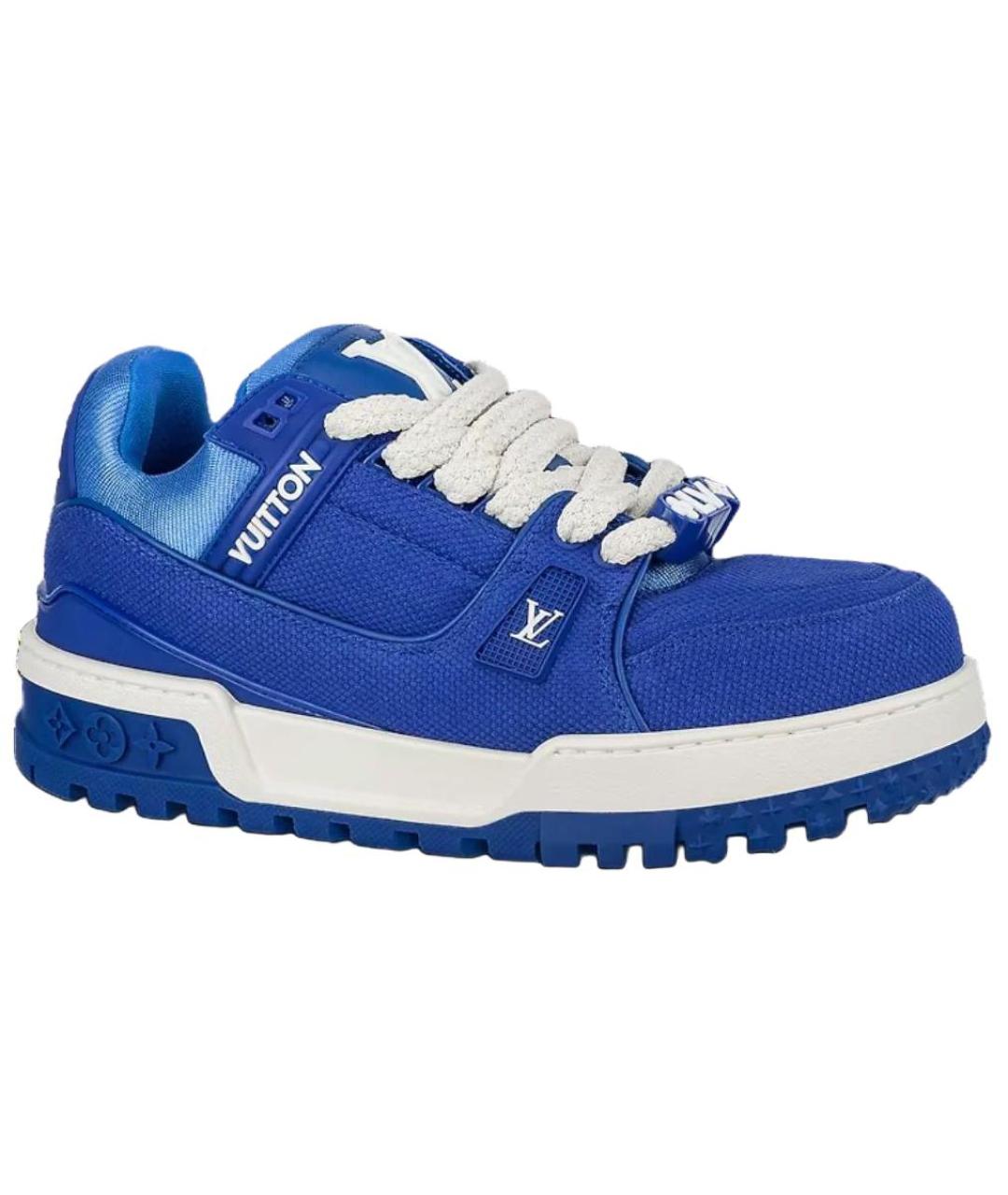 LOUIS VUITTON Синие низкие кроссовки / кеды, фото 1
