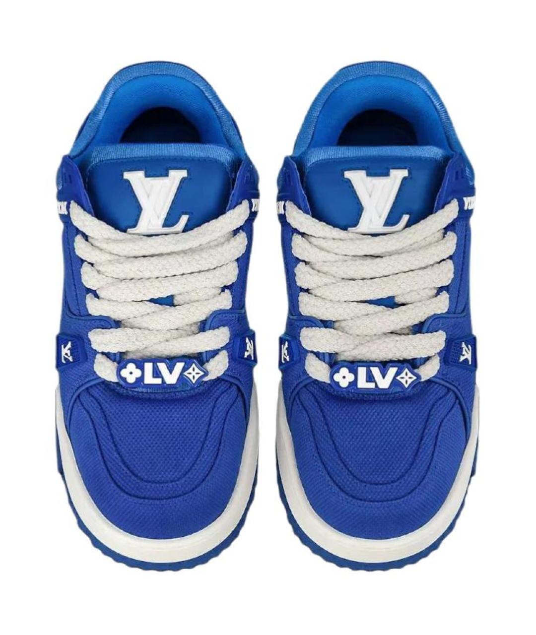 LOUIS VUITTON Синие низкие кроссовки / кеды, фото 3