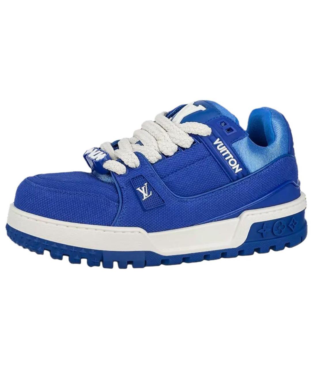 LOUIS VUITTON Синие низкие кроссовки / кеды, фото 2
