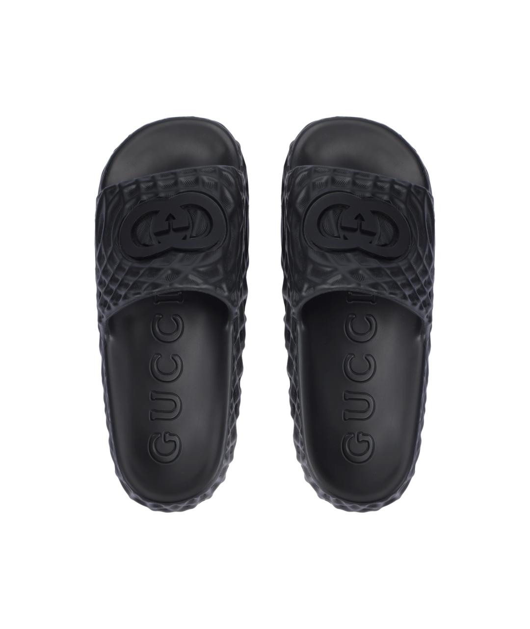 GUCCI Черные шлепанцы, фото 3