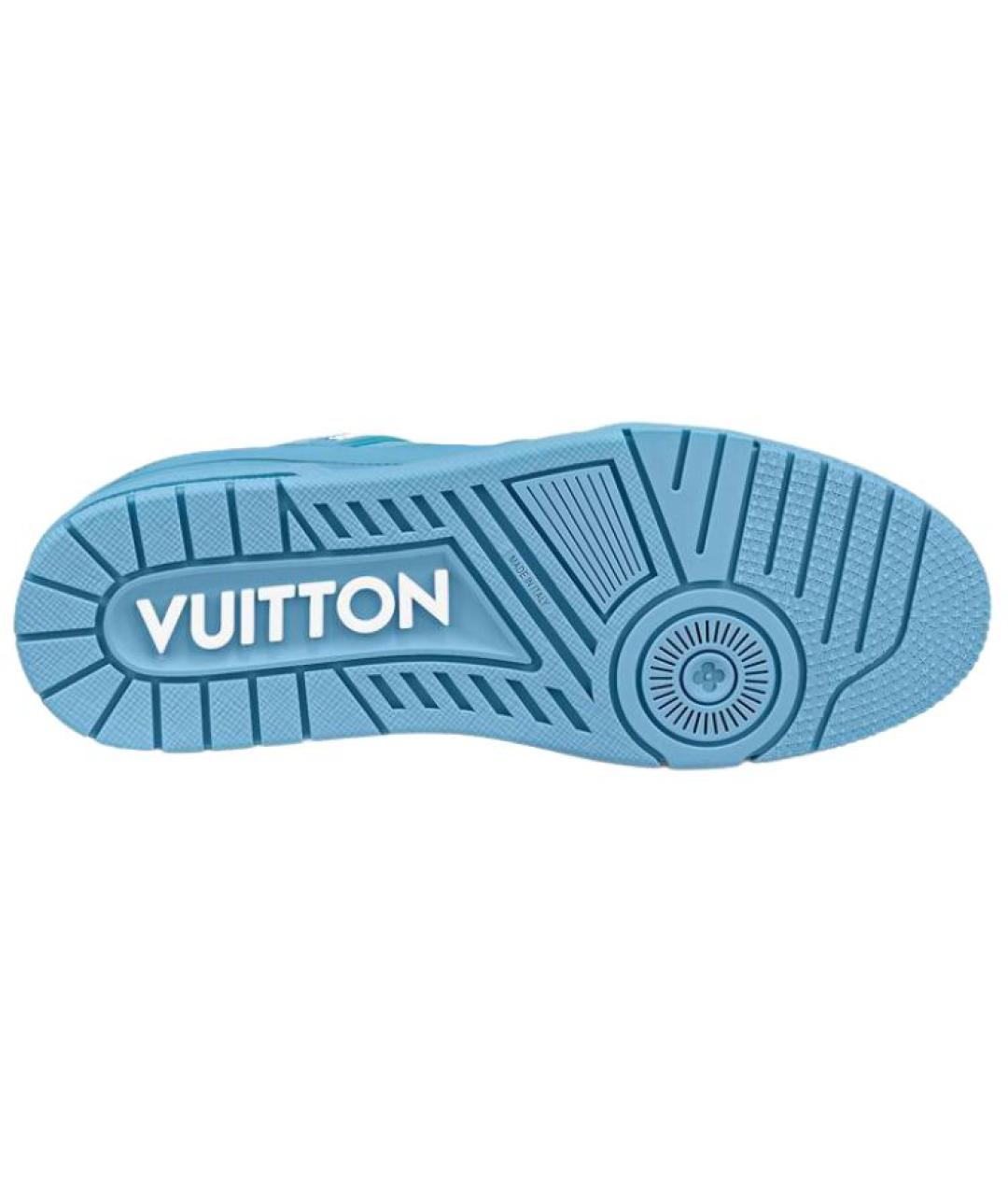 LOUIS VUITTON Синие кожаные кроссовки, фото 6