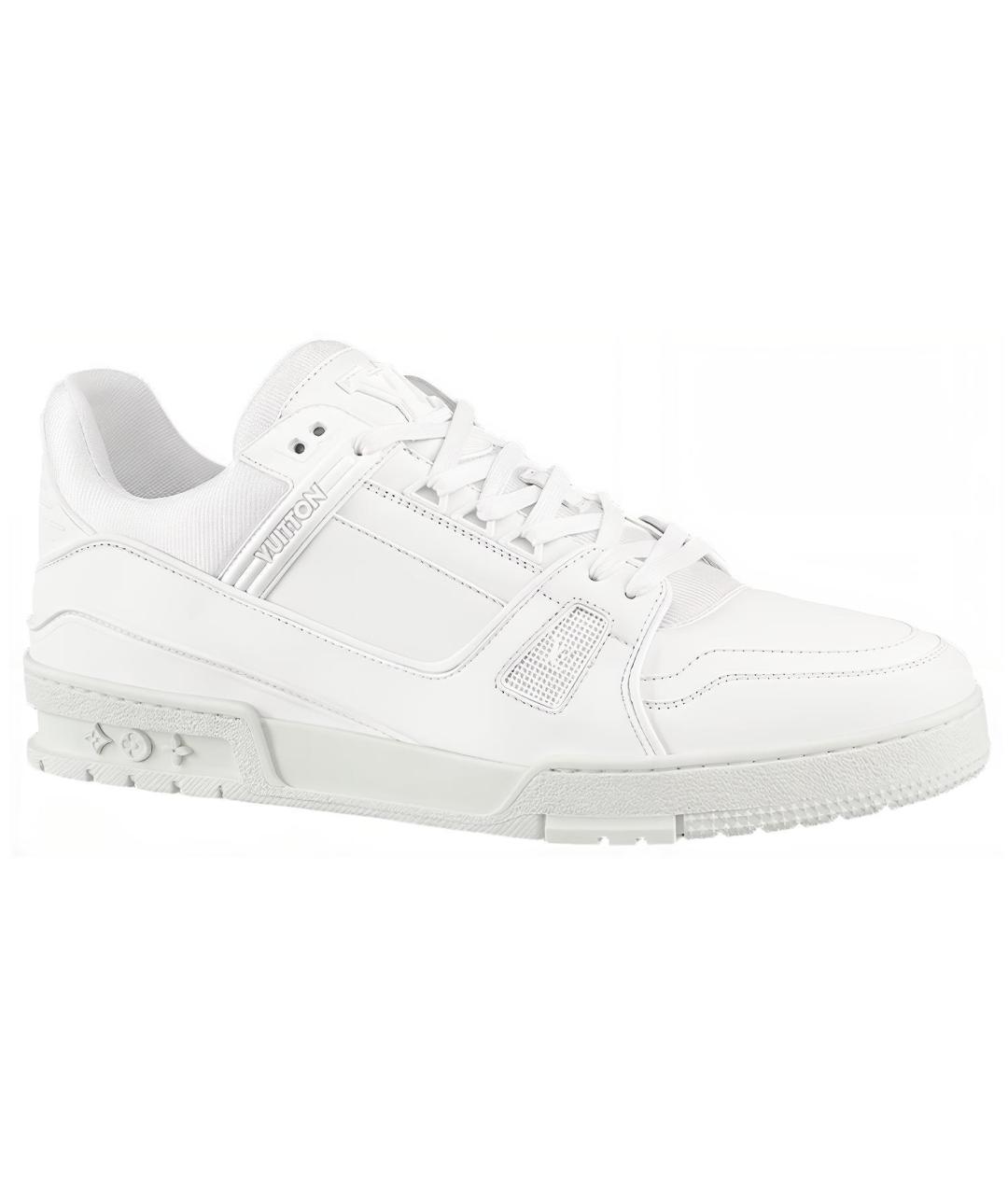 LOUIS VUITTON Белые кожаные кроссовки, фото 1
