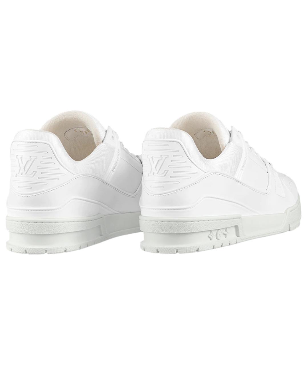 LOUIS VUITTON Белые кожаные кроссовки, фото 4