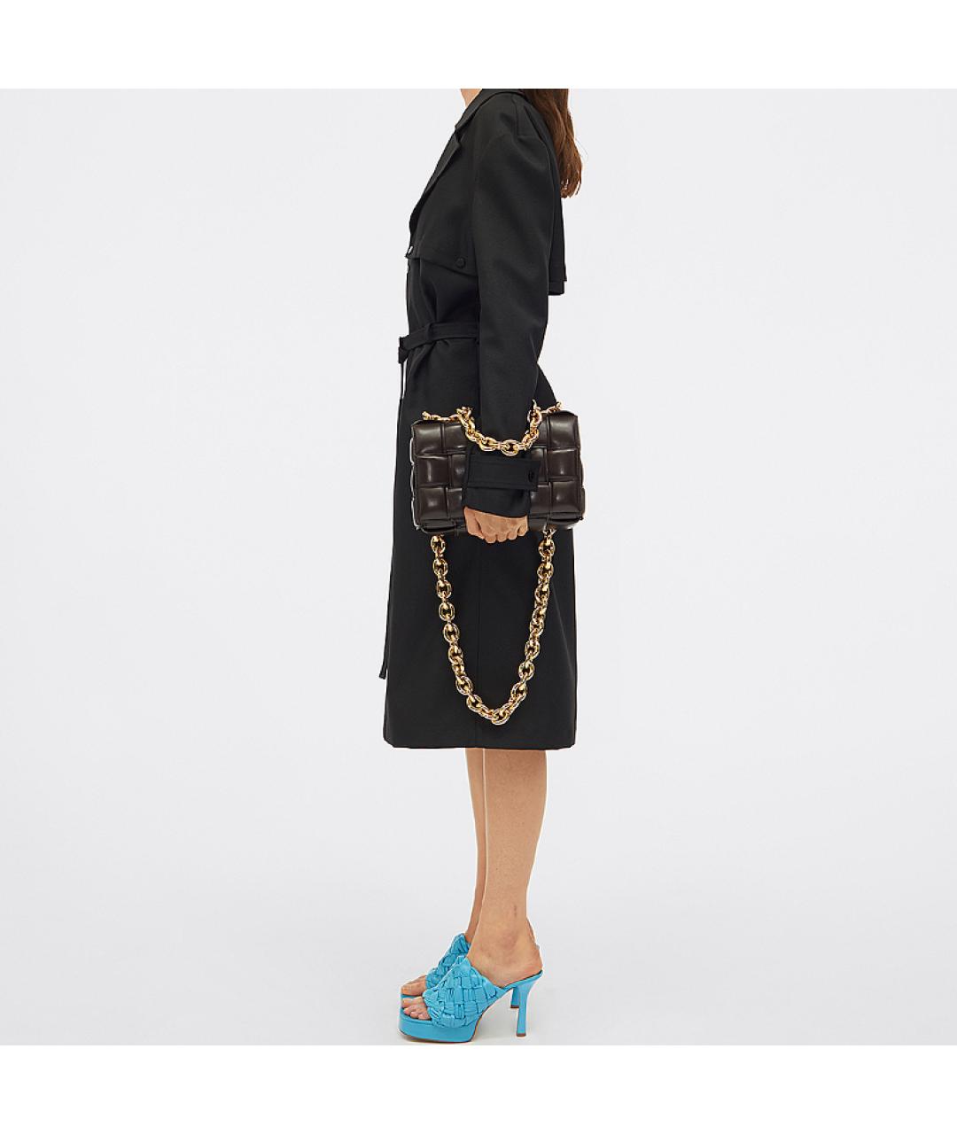 BOTTEGA VENETA Коричневая кожаная сумка через плечо, фото 8