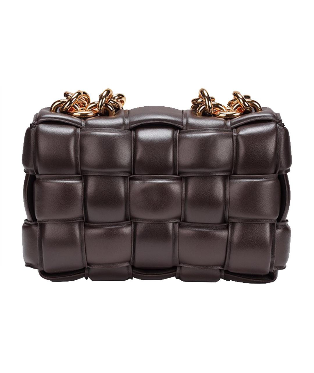 BOTTEGA VENETA Коричневая кожаная сумка через плечо, фото 4