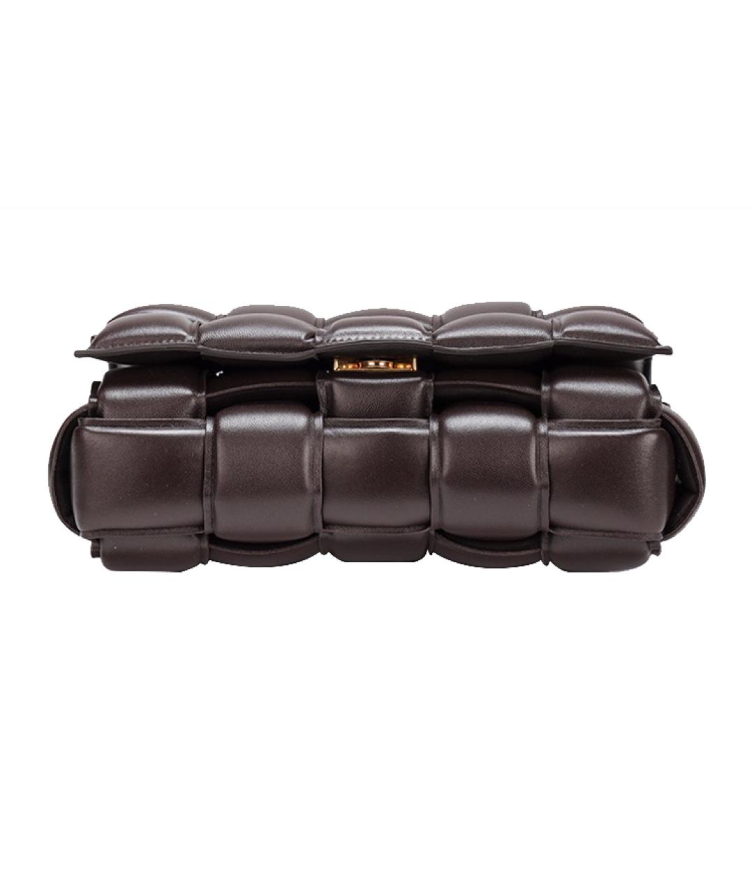 BOTTEGA VENETA Коричневая кожаная сумка через плечо, фото 5