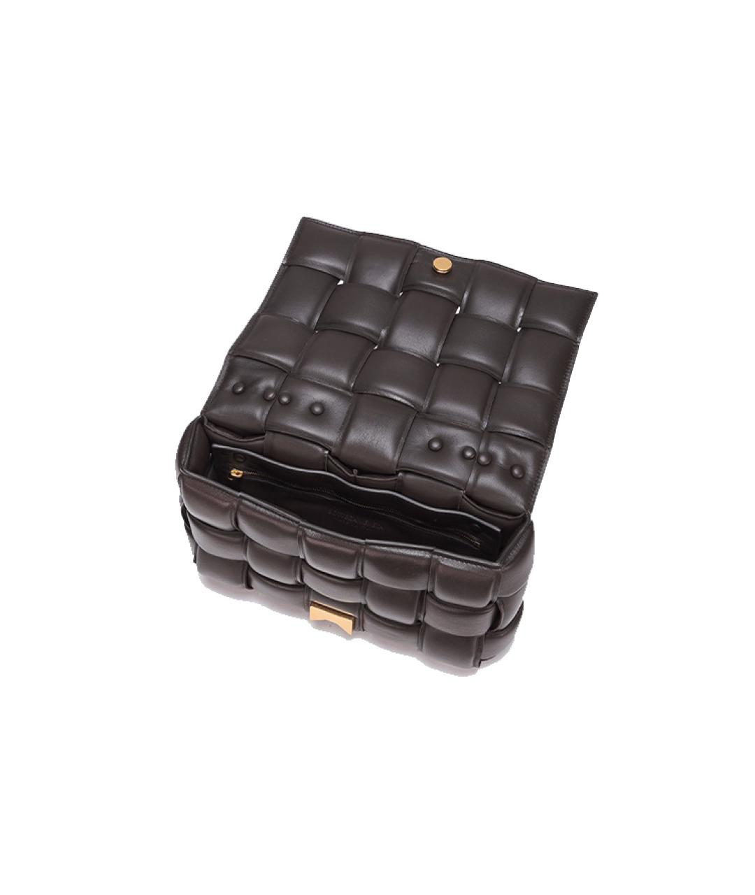 BOTTEGA VENETA Коричневая кожаная сумка через плечо, фото 6