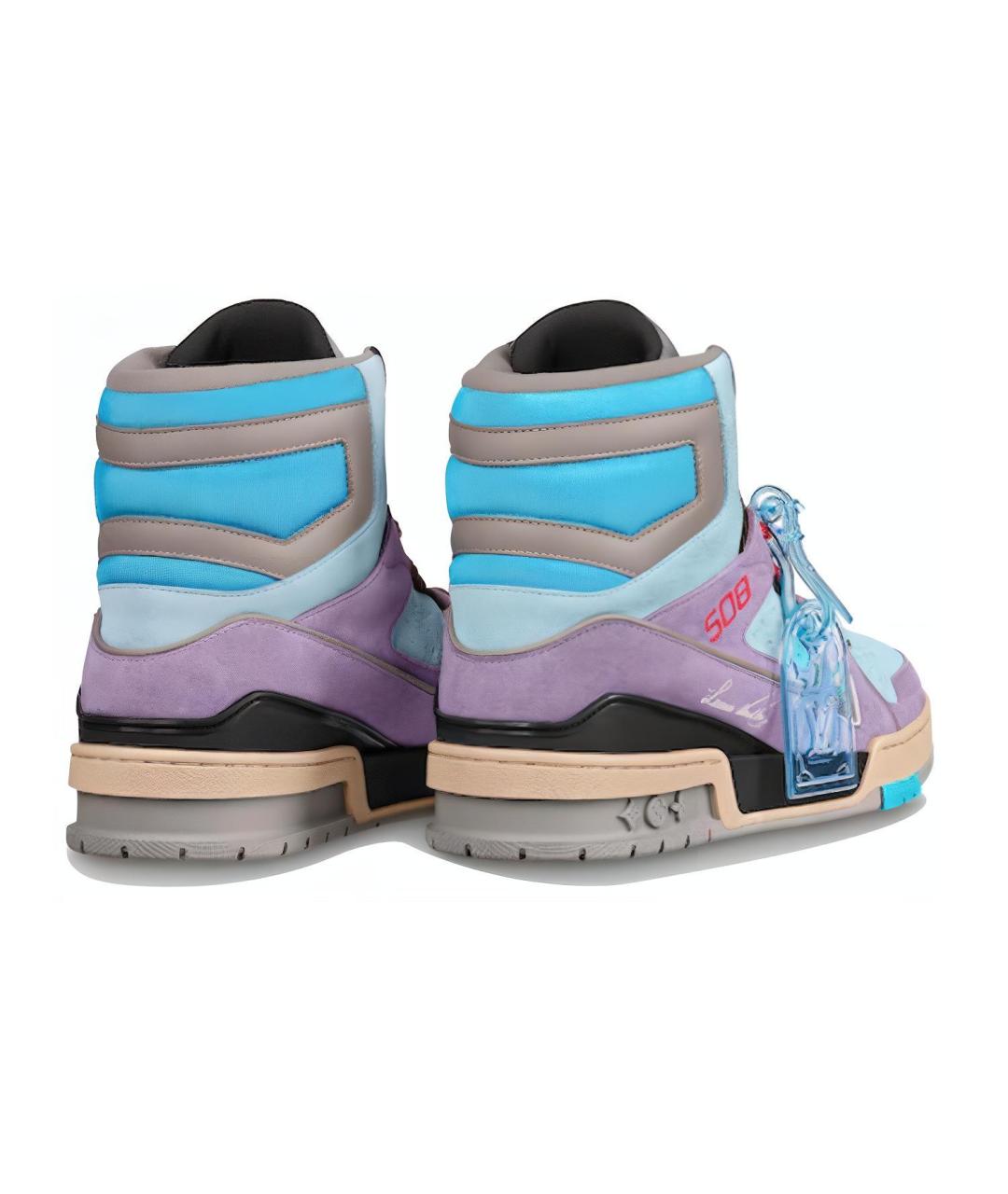 LOUIS VUITTON Мульти кожаные высокие кроссовки / кеды, фото 3