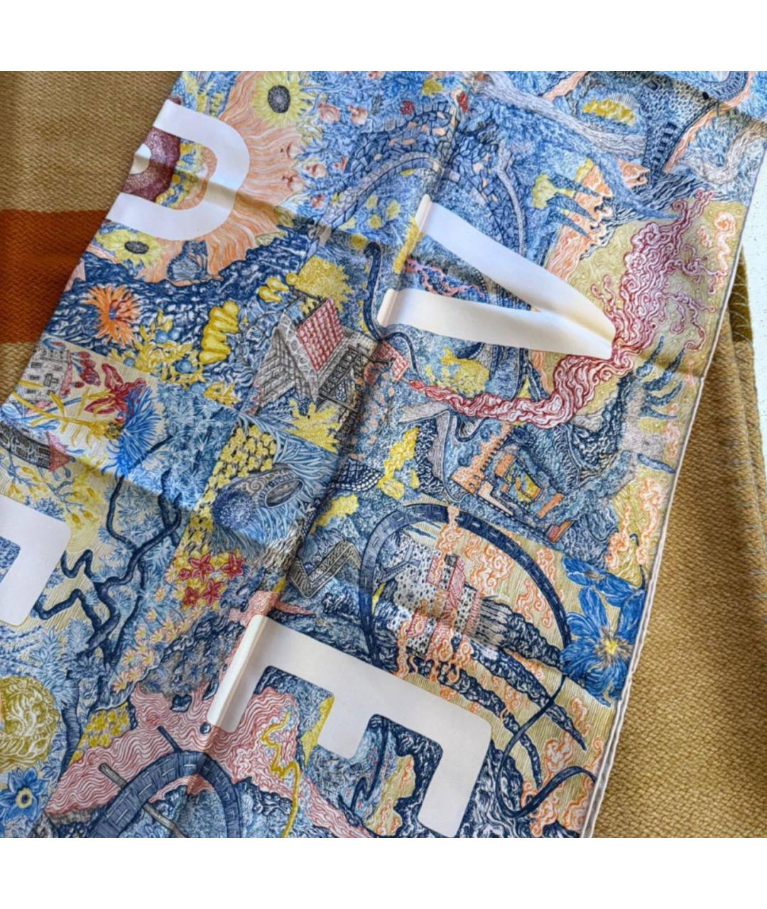 HERMES Мульти шелковый платок, фото 3