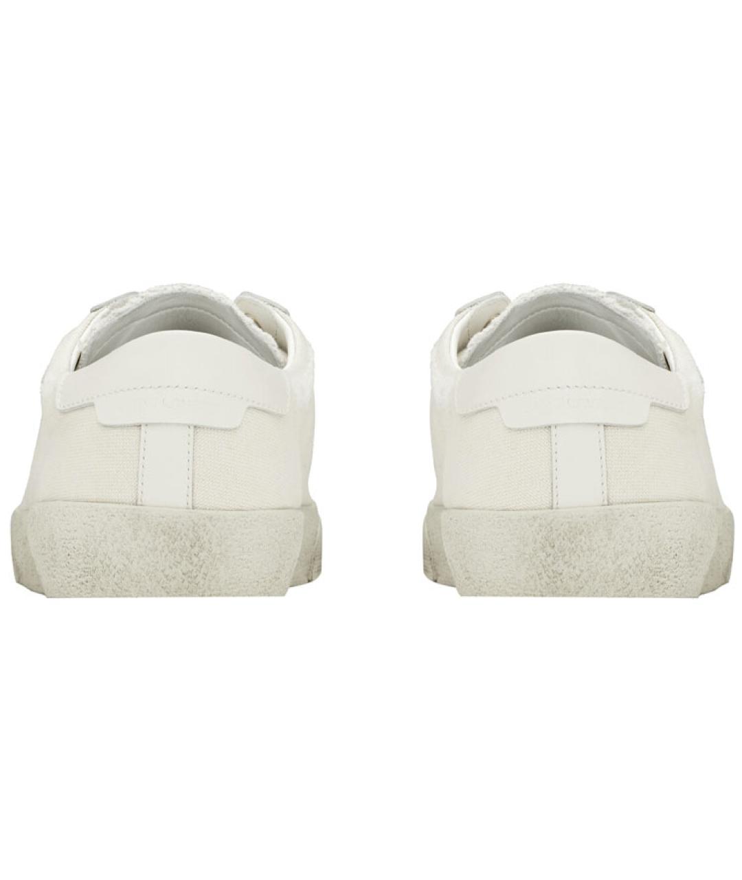 SAINT LAURENT Белые текстильные кеды, фото 5