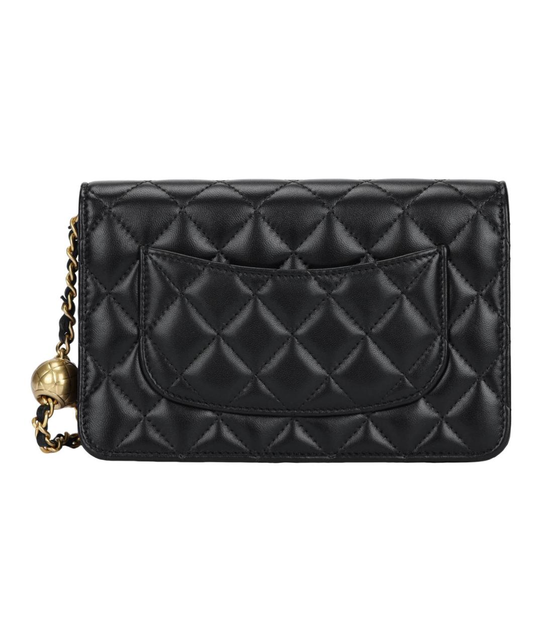 CHANEL Черная кожаная сумка через плечо, фото 3