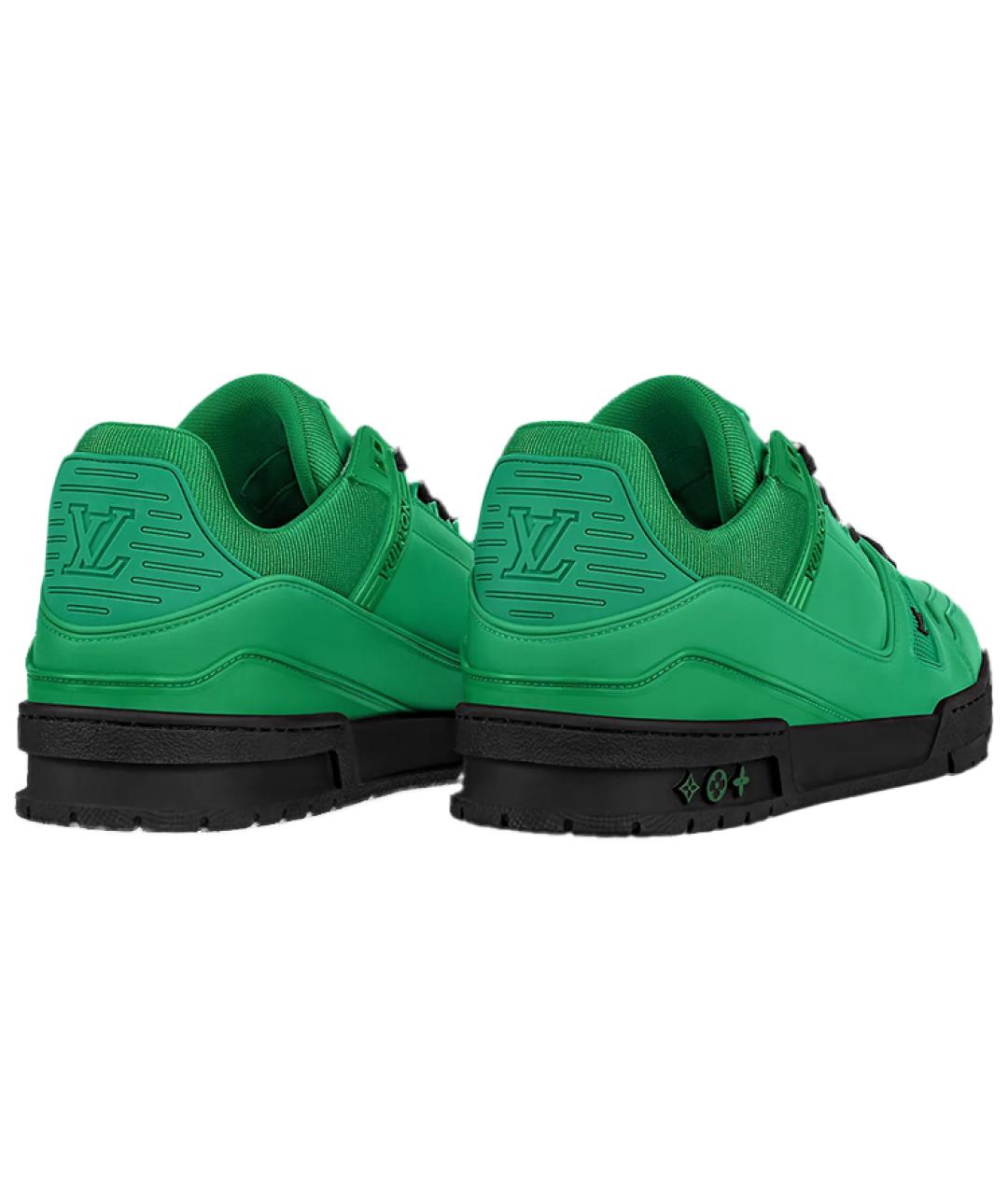 LOUIS VUITTON Зеленые низкие кроссовки / кеды, фото 4