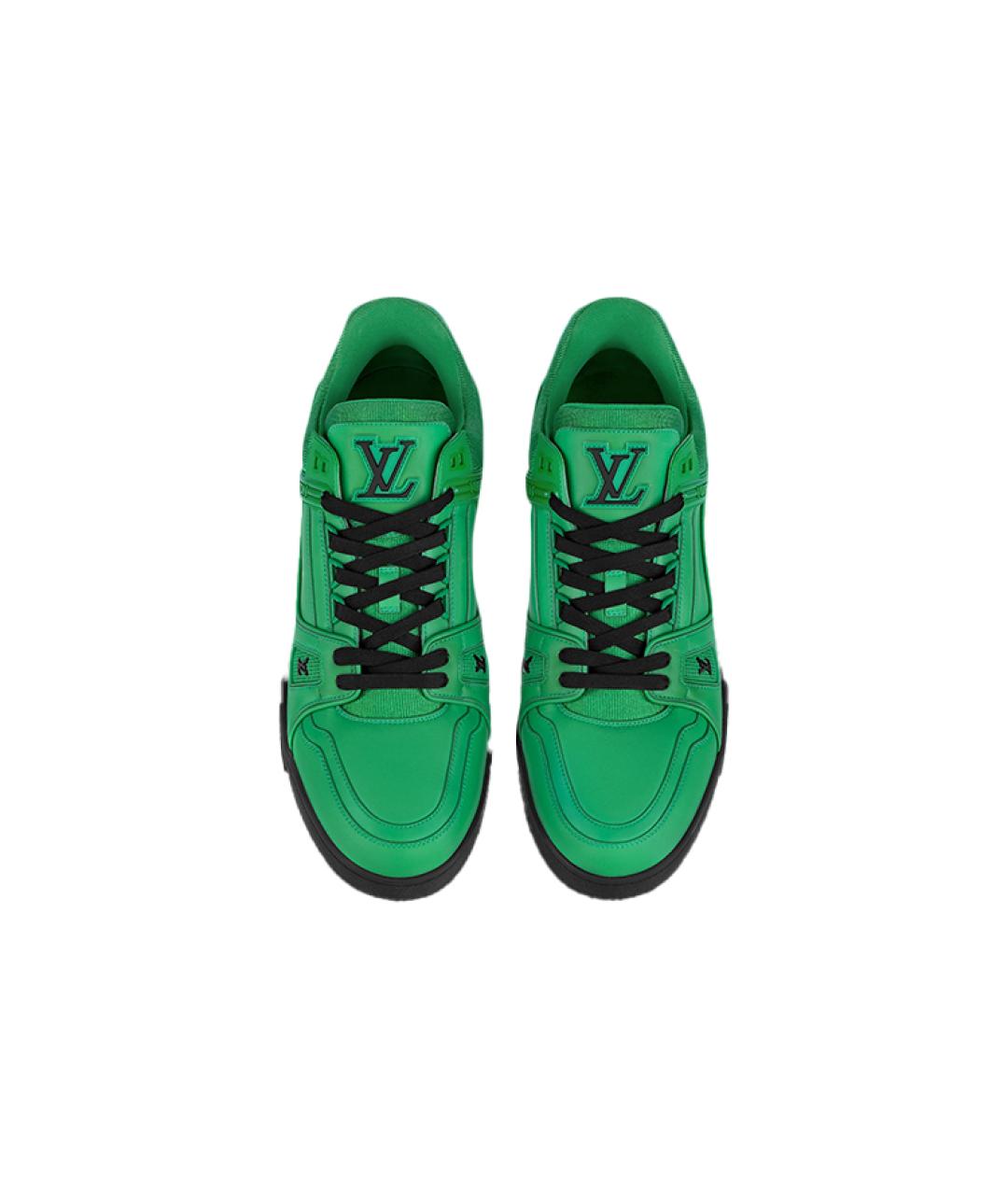 LOUIS VUITTON Зеленые низкие кроссовки / кеды, фото 3